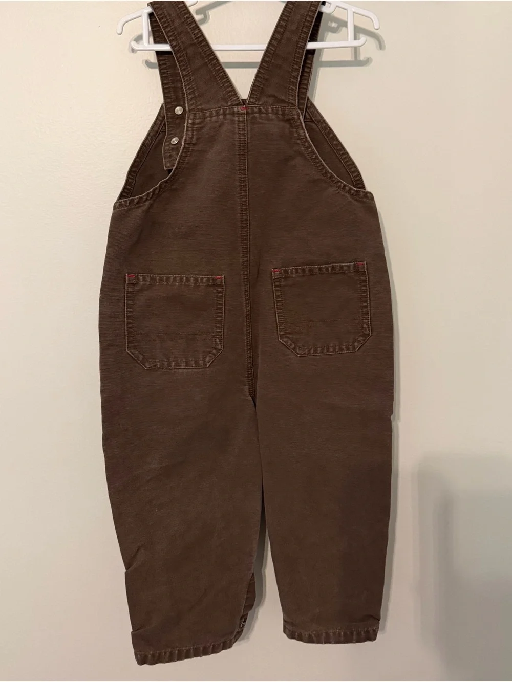 Vintage Carter’s Brown Corduroy Dinosaur Overalls Toddler 18-24M Cottagecore